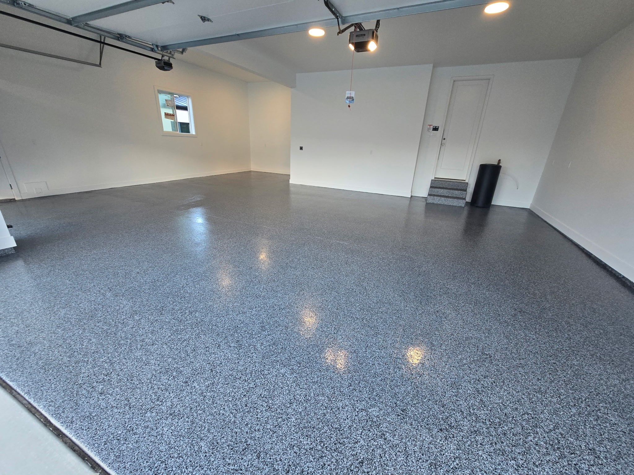 Decorative epoxy floor closeup
