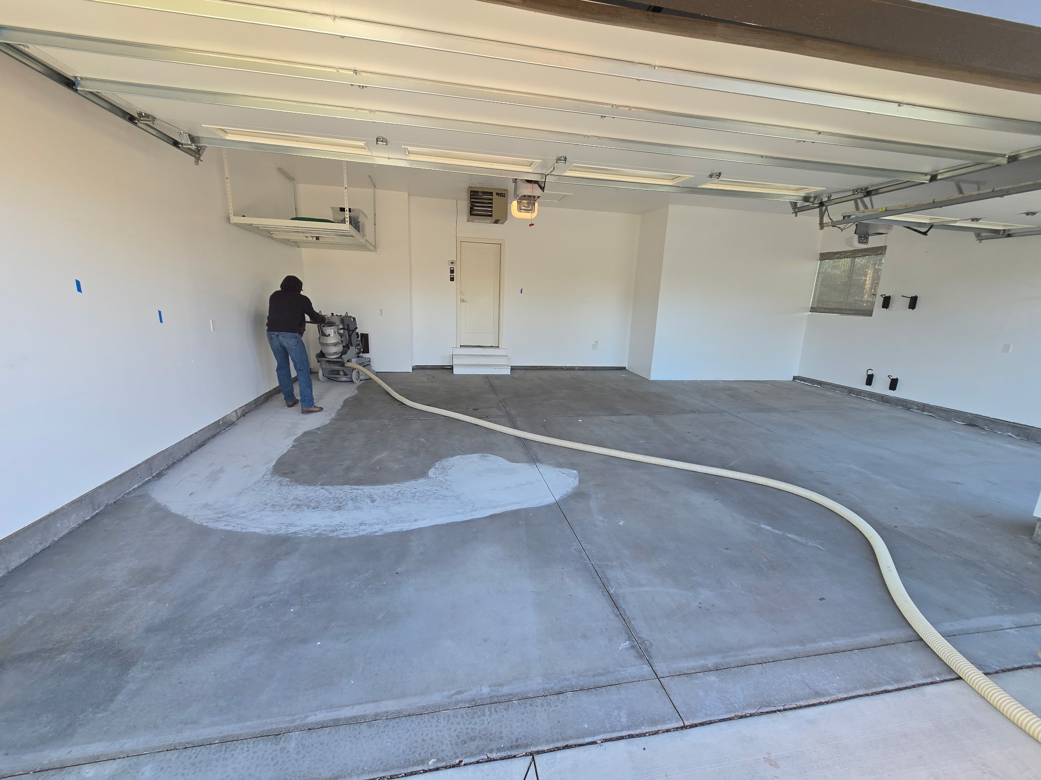 Pressure washing concrete surfaces